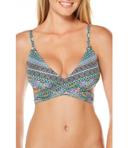 Laundry By Shelli Segal Bohemian Bikini Top - Blue