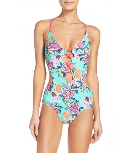 Bca Romance One-Piece Swimsuit - Green