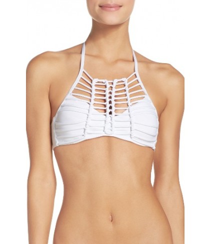  Becca No Strings Attached Bikini Top, Size D - White