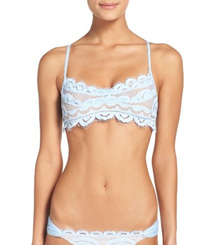 Pilyq Lace Bikini Top - Blue