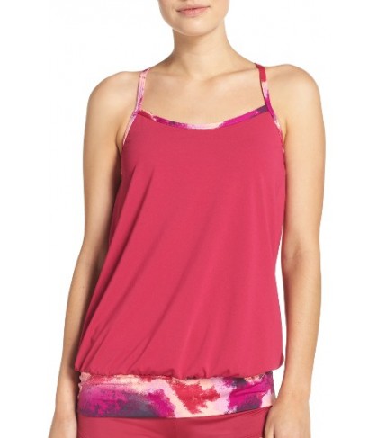 Nike Cascade Sport Racerback Tankini Top - Pink