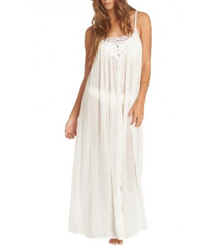 Billabong Lace Trim Maxi Cover-Up Dress - White