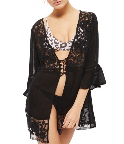 Topshop Lace Up Cover-Up Caftan