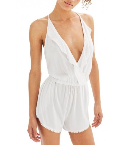 Topshop Jersey Wrap Cover-Up Romper - White