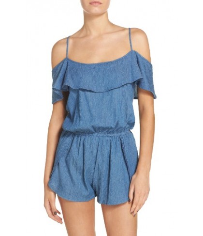 The Bikini Lab Cold-Shoulder Cover-Up Romper