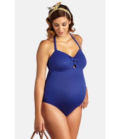 Pez D'Or One-Piece Maternity Swimsuit  - Blue