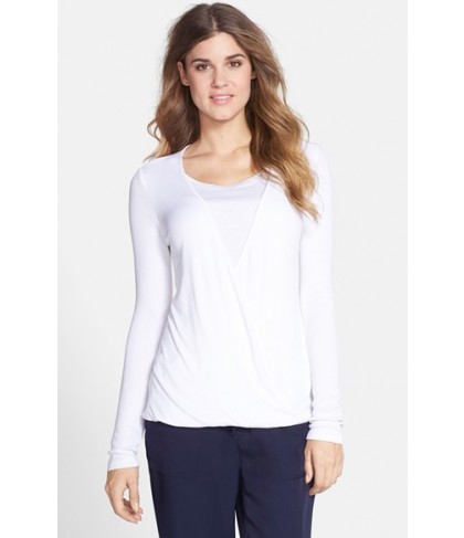 Mott 50 Front Drape Ribbed Knit Top