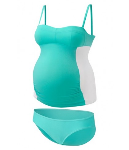 Amoralia Maternity Tankini Swimsuit  B/C - Green