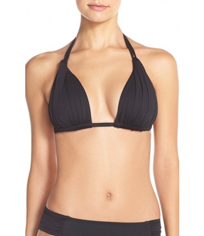 La Blanca 'Island Blanca' Halter Bikini Top - Black