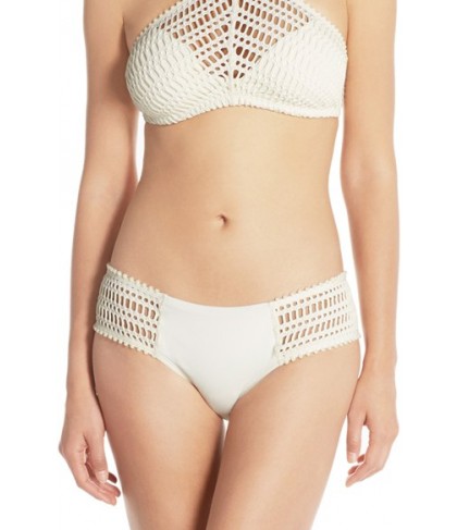 Robin Piccone 'Sophia' Crochet Bikini Bottoms  - Ivory