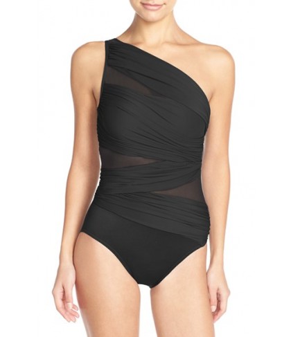 Miraclesuit 'Jena' One Shoulder One-Piece Swimsuit  - Black