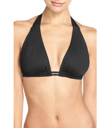 Becca 'Color Code' Halter Bikini Top Size DD - Black