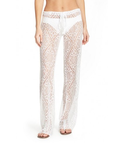 Becca 'Amore' Lace Swim Cover Up Pants  - White
