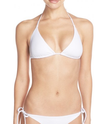  Becca 'Color Code' Triangle Bikini Top, Size D - White