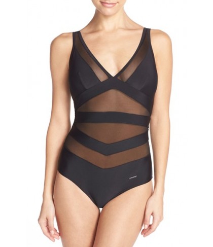 Ted Baker London Illiana One-Piece Swimsuit  - Black