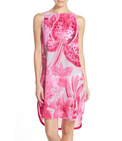 Ted Baker London 'Tonal Encyclopedia' Floral Print Cover-Up Dress  - Pink