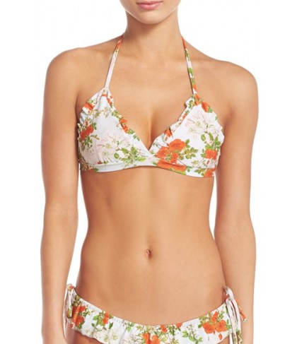 Lolli Swim Ruffle Trim Triangle Bikini Top