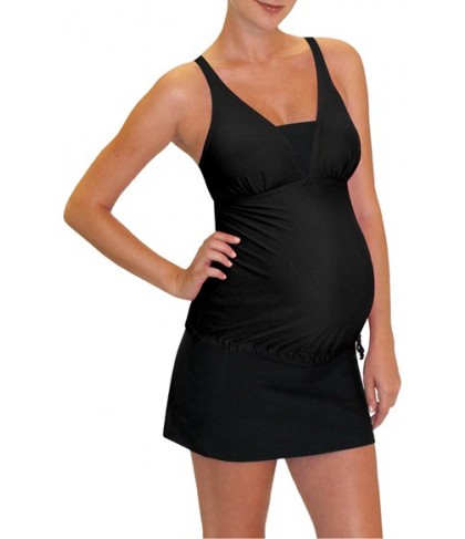 Mermaid Maternity Tankini Top - Black