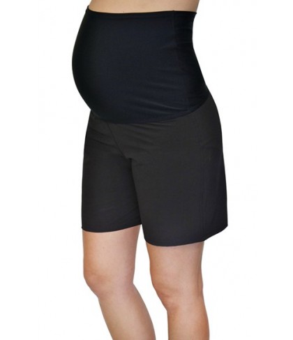 Mermaid Maternity Foldover Maternity Board Shorts  - Black