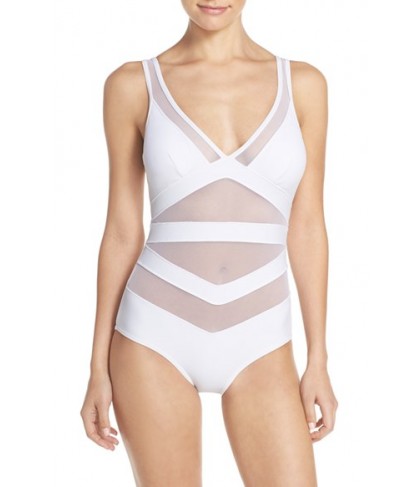 Ted Baker London Illiana One-Piece Swimsuit  - White