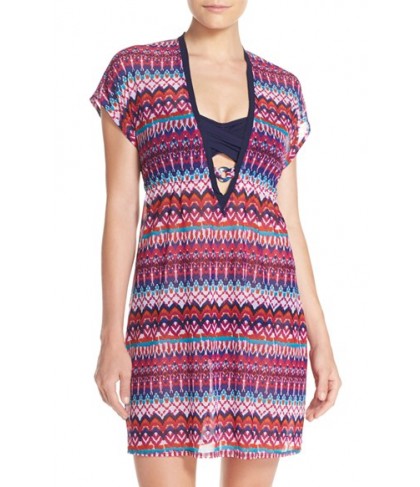 Profile By Gottex Mesh Cover-Up Tunic  - Pink