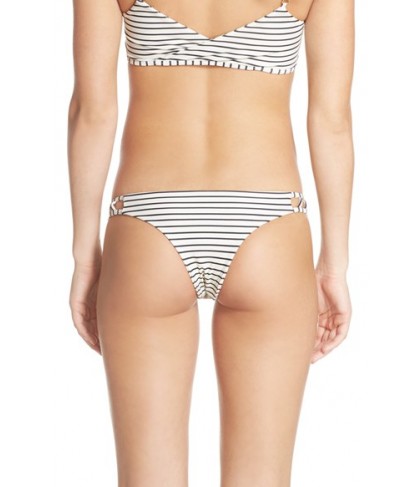 Issa De' Mar 'Hina' Cutout Sides Brazilian Bikini Bottoms  - Ivory