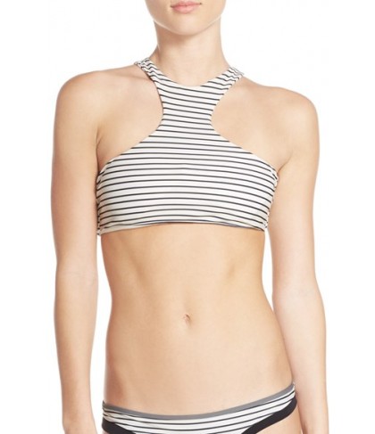 Issa De' Mar 'Sola' High Neck Bikini Top  - Ivory