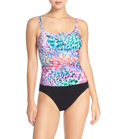 Profile By Gottex Print One-Piece Swimsuit D - Blue/green