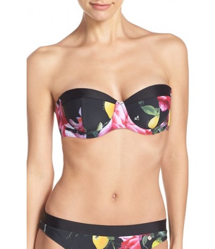 Ted Baker London 'Citrus Bloom' Underwire Bikini Top DD/E (DD/3D US) - Black