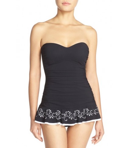 Profile By Gottex 'Enchantment' Bandeau Swimdress - Black