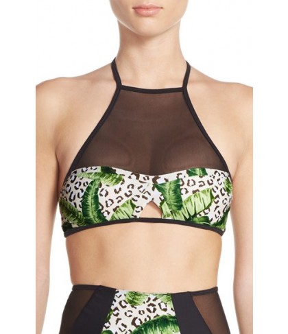 Issa De' Mar 'Harper' Halter Bikini Top - Green