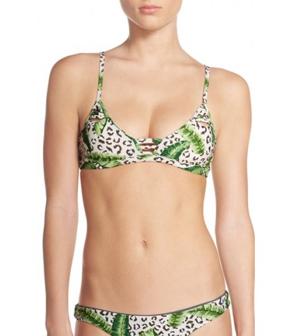 Issa De' Mar 'Hono' Print Bikini Top  - Green