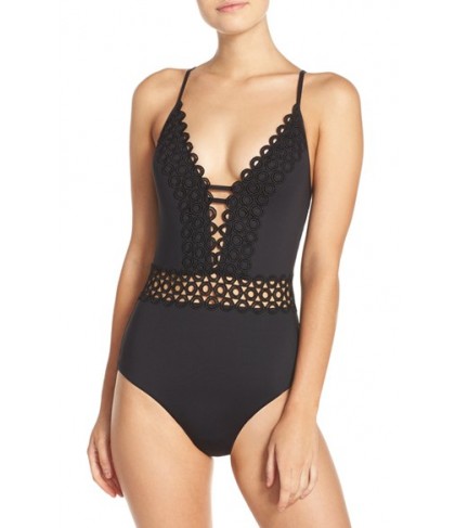 Becca 'Siren' Applique One-Piece Swimsuit