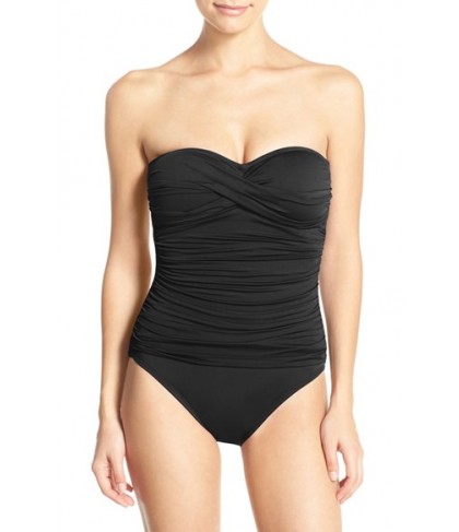 La Blanca Twist Front Bandeau One-Piece Swimsuit