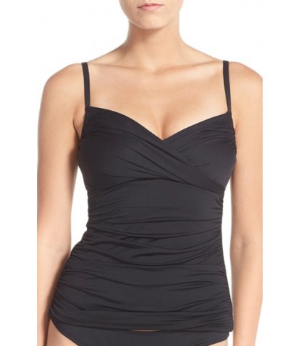 La Blanca 'Island' Convertible Tankini Top  - Black