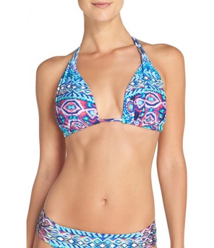 La Blanca 'Global' Halter Bikini Top  - Blue