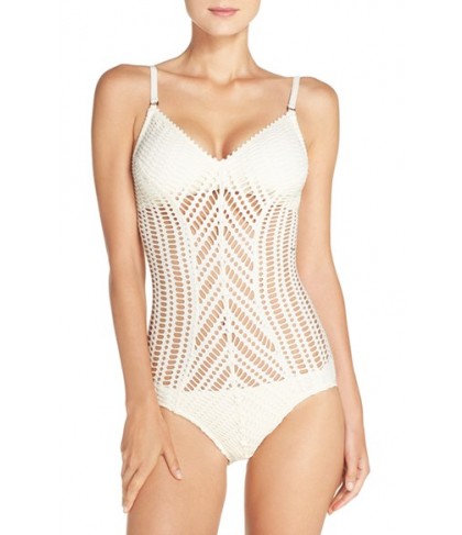 Robin Piccone 'Sophia' Cutout One-Piece Swimsuit  - Ivory