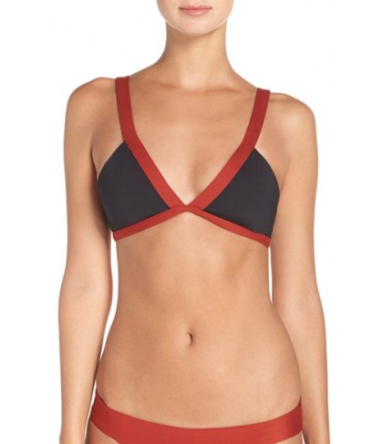 L Space 'Farrah' Colorblock Bikini Top  - Black