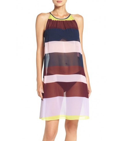 Ted Baker London Stripe Cover-Up Midi Dress