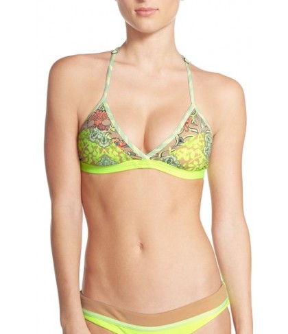 Maaji 'Matisse Landscape' Reversible Macrame Back Bikini Top  - Green