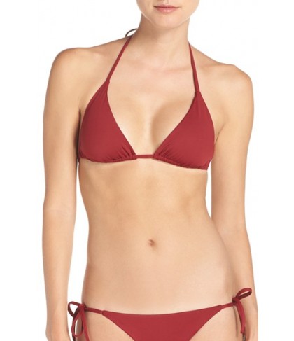 Becca 'Color Code' Triangle Bikini Top  - Red