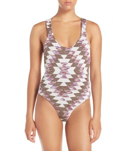 Lovers + Friends 'Rae' Knit One-Piece Swimsuit  - White