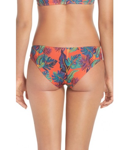 L Space Reversible Liberty Palm Print Bikini Bottoms  - Red