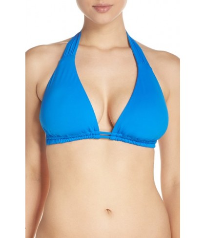 Becca 'Color Code' Halter Bikini Top Size D - Blue