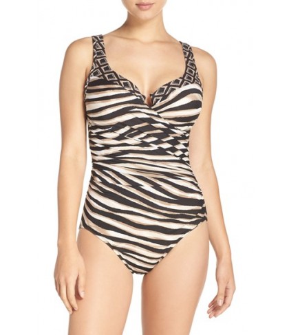 Miraclesuit 'Opposites Attract' Underwire One-Piece Swimsuit  - Brown