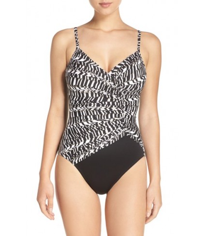 Miraclesuit 'Between The Pleats Aragon' One-Piece Swimsuit  - Black