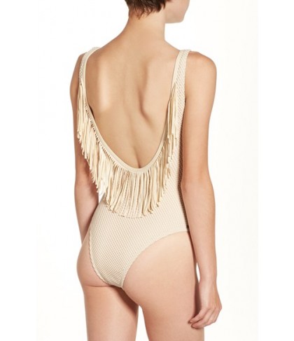 Rip Curl 'Joyride' Fringe One-Piece Swimsuit  - Beige