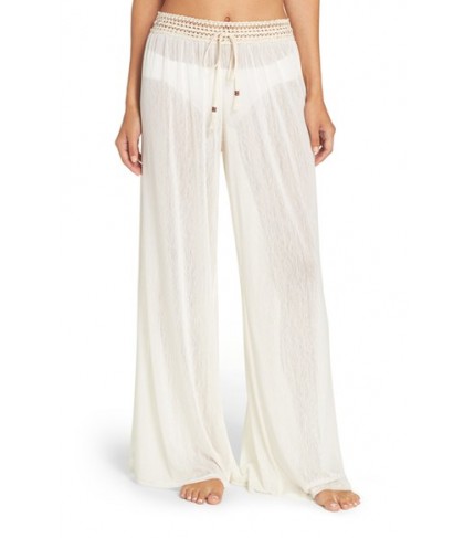 Robin Piccone Mesh Cover-Up Pants  - Ivory