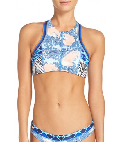 Maaji 'Funky Jellies' Reversible High Neck Bikini Top  - Blue