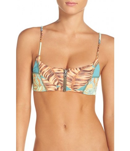 Maaji 'Hot To Trot' Reversible Front Zip Bikini Top